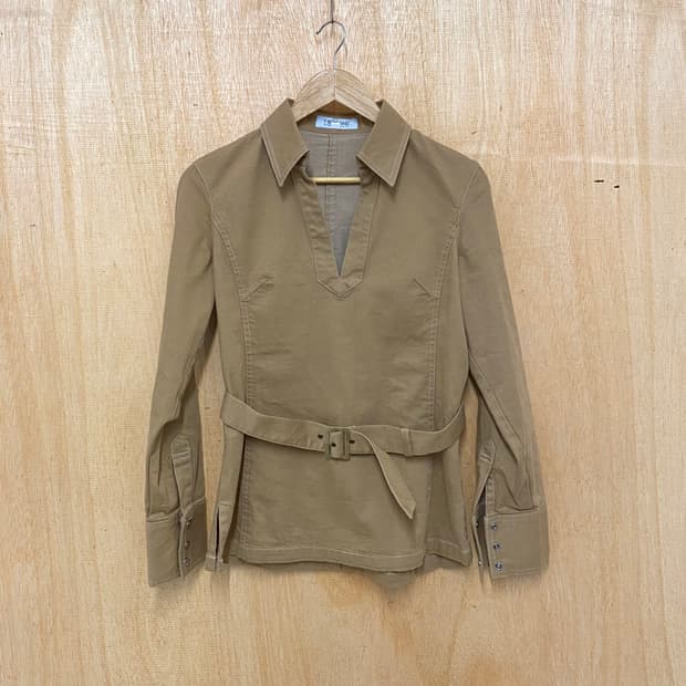 MICHEL KLEIN western belted shirts 웨스턴