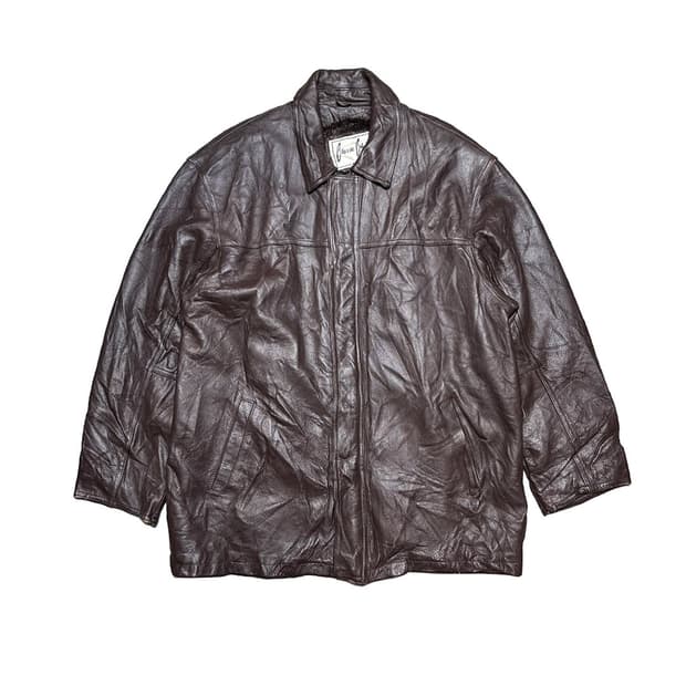 Cougar 헤비 리얼 레더 자켓 코트