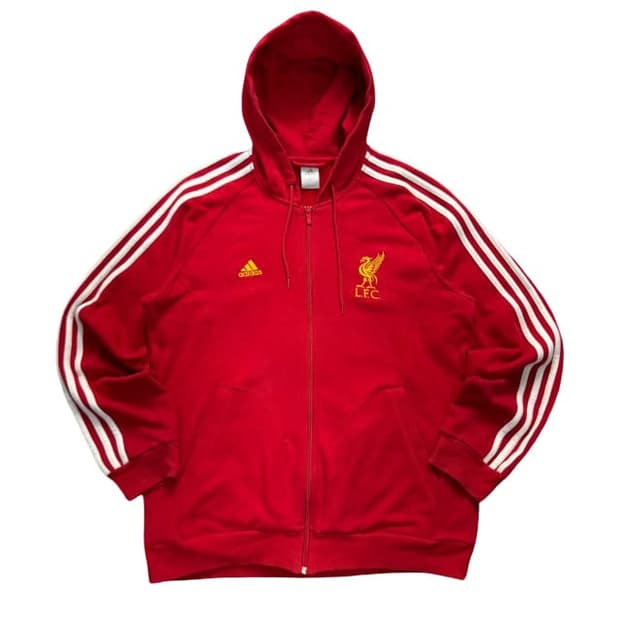 아디다스 X 리버풀 레드 후드집업