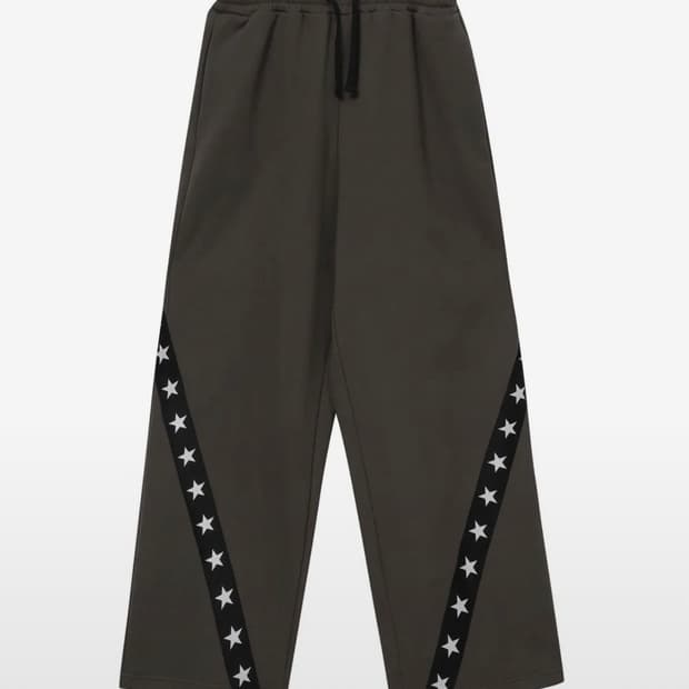 바우프 B 스타 라인 와이드 스웻 팬츠 [브라운]