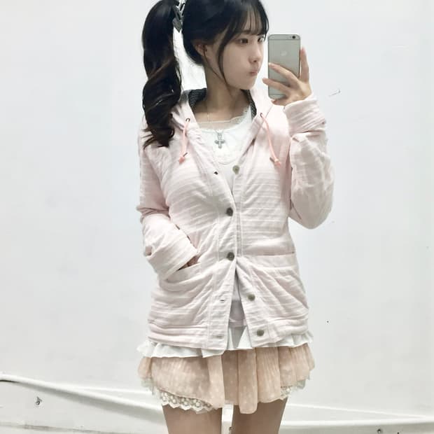 [JPN] 코디셋 ! 로걀 복숭아맛 핑크 도트 코디셋