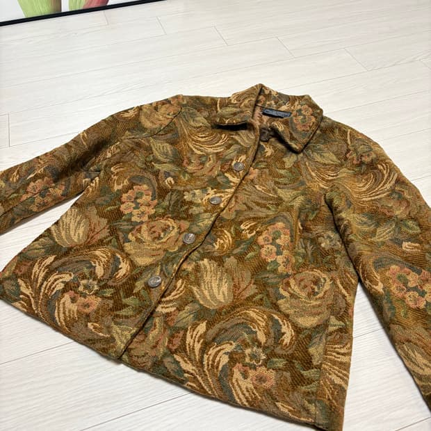 빈티지 패턴 자카드 자켓 55사이즈
