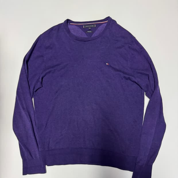 타미힐피거 코튼 실크 니트 L ~ XL 퍼플