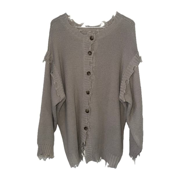 빈티지 데미지 니트 가디건 / 모리걸 / 페어리 / 하구미