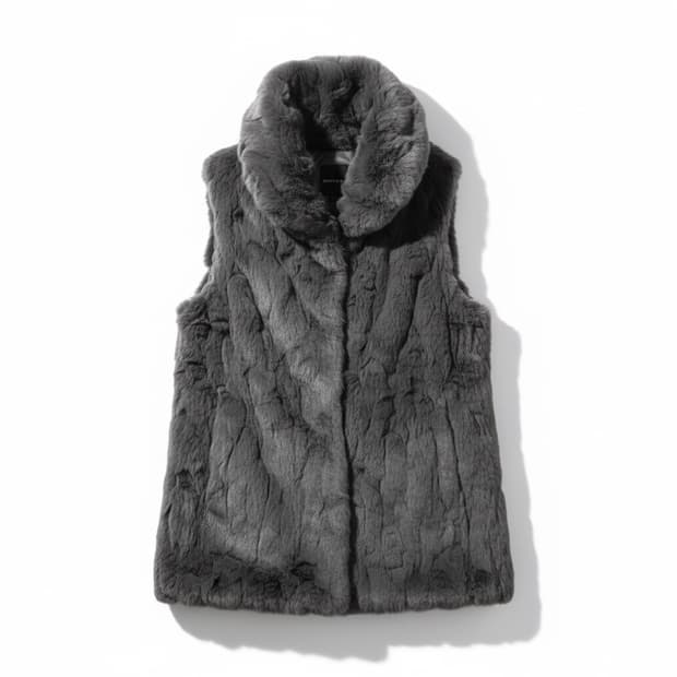 Macaw 여성 토끼털 조끼 90