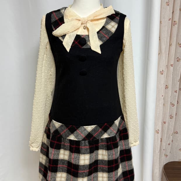 빈티지 레스트로즈 원피스 세트