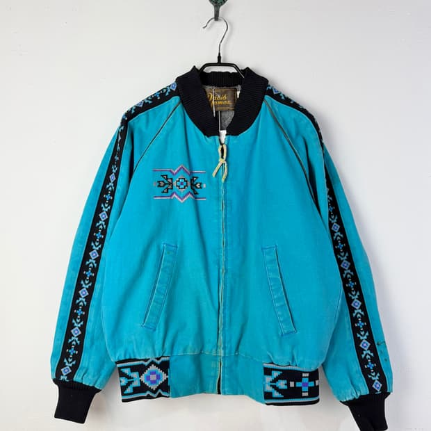 80s David James 터콰이즈 사우스웨스턴 블루종