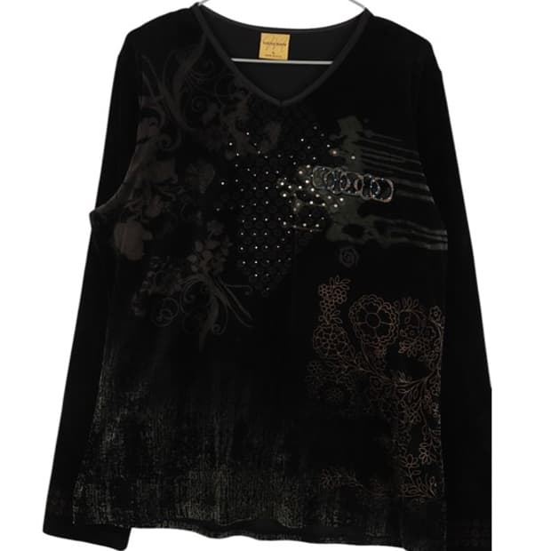 katina marie MADE IN USA 큐빅 비즈 롱 슬리브