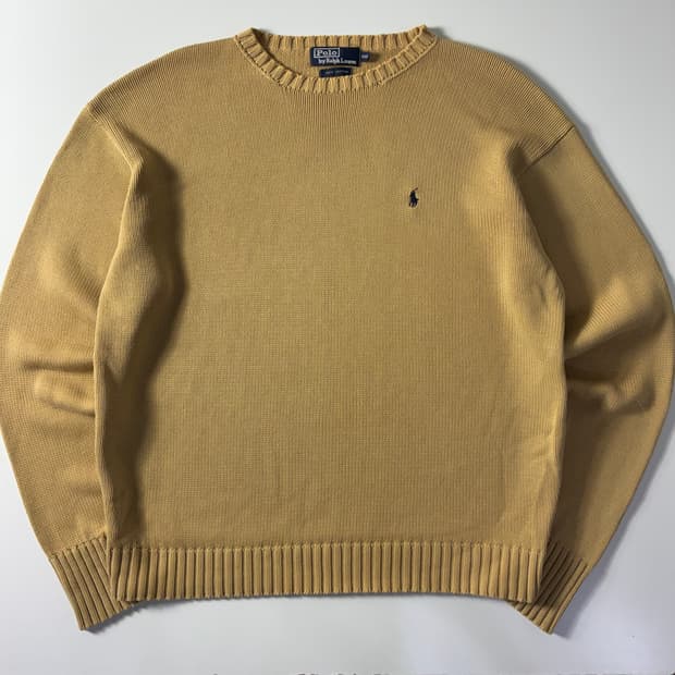 Polo 폴로 랄프로렌 베이지 라운드 니트