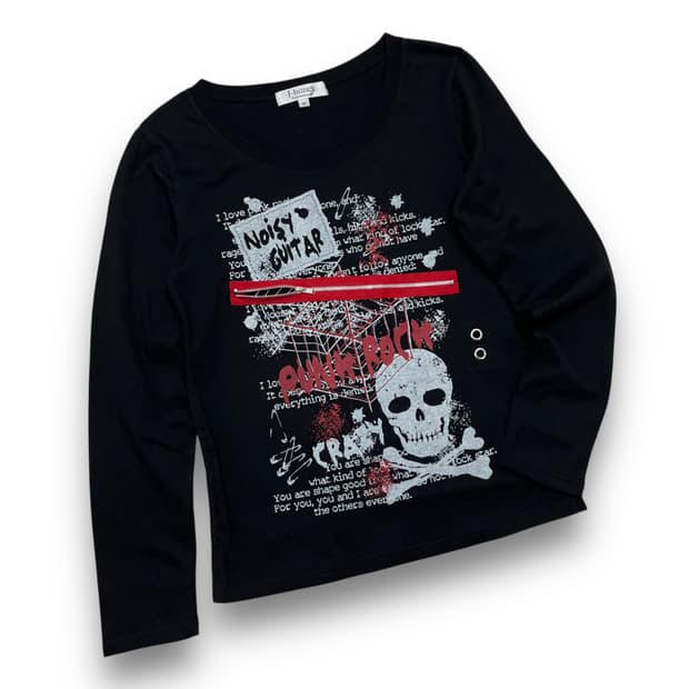 J-honey punk skull Dark long sleeve