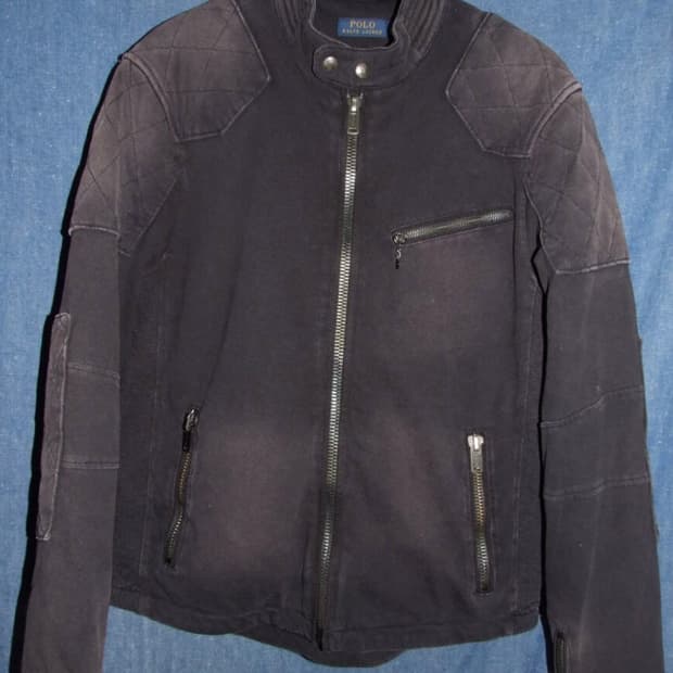 폴로 랄프로렌 피그먼트 워싱 라이더 자켓