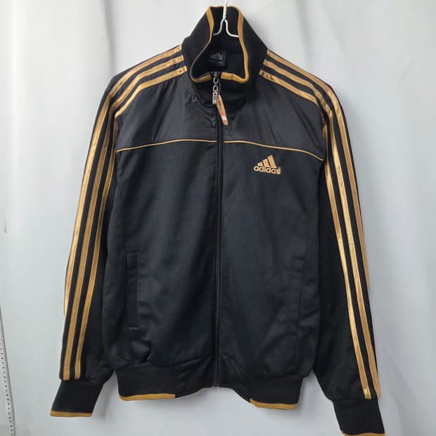 M95(108)/ 아디다스 / 골드 삼선 바람막이 져지 집업