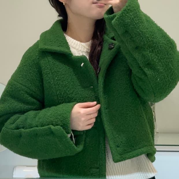 더일마 울 코랄투웨이자켓 리버시블 (그린)