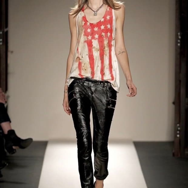 발망 SS11 디스트레스드 성조기 탱크탑