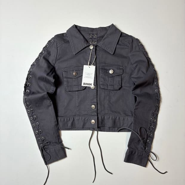 Selected 레이스업 크롭 자켓 PN8334