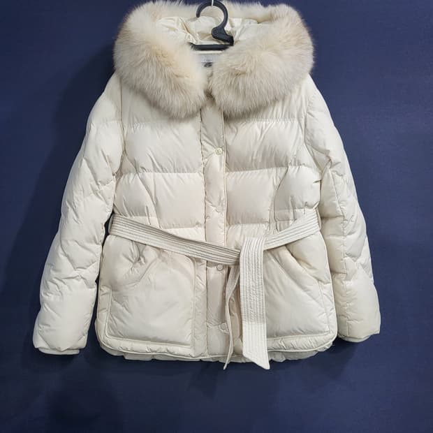 듀엘 폭스 구스다운 벨트티드 패딩