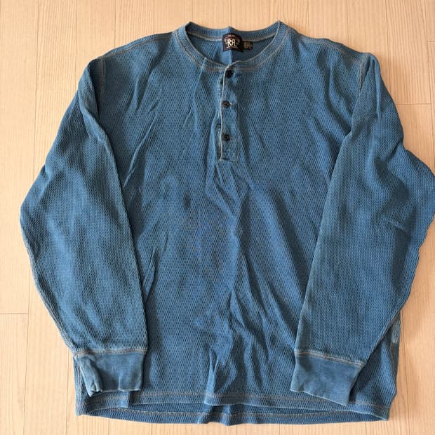 RRL 더블알엘 헨리넥 니트 인디고 워시 XL