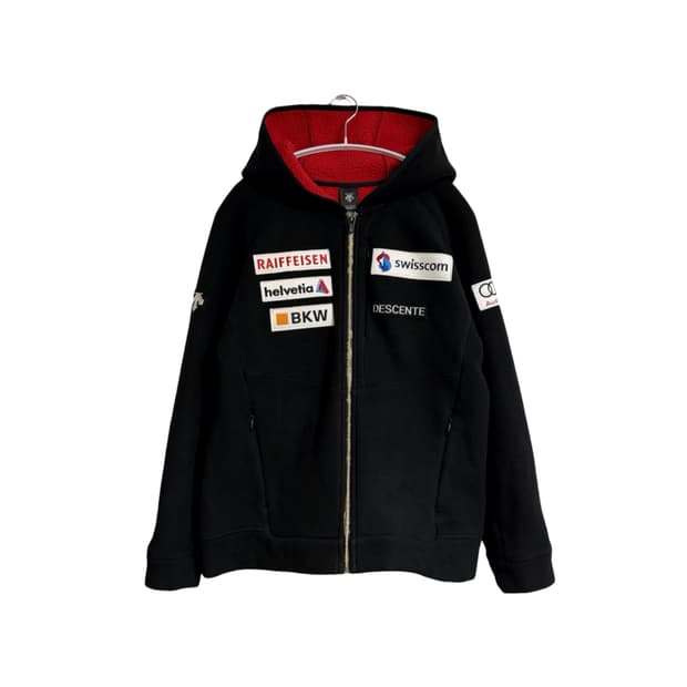 데상트 후리스 후드 집업