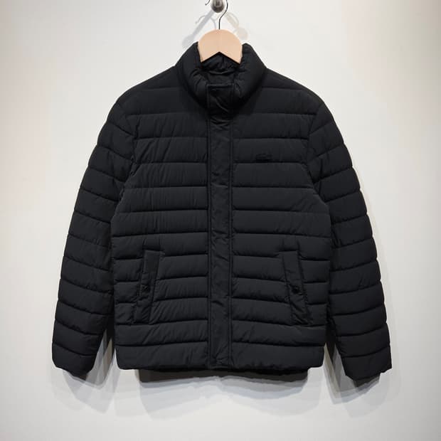 라코스테(LACOSTE) 블랙 구스다운 패딩 자켓