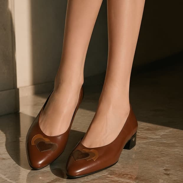 빈티지 입생로랑 YvesSaintLaurent 하트 펌프스 36 1/2