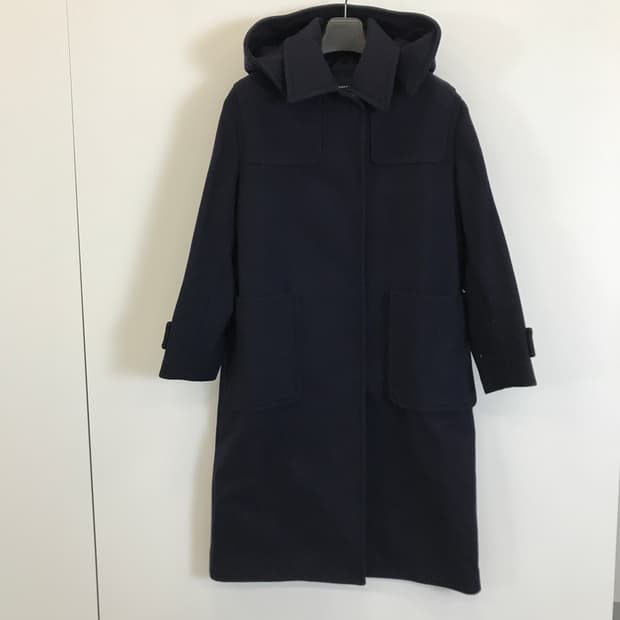 빈폴 네이비 울 후드코트[여성90사이즈]