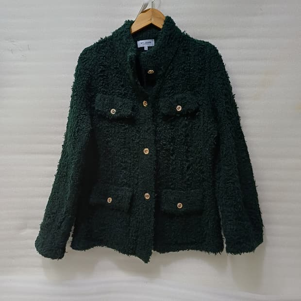 센존 부클 니팅 자켓 봄 가을 여성 XL 88 편한신축성 사랑봉봉