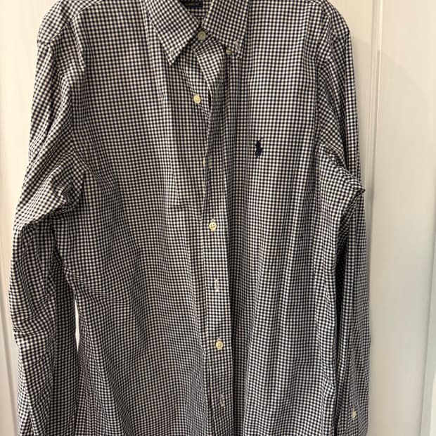 폴로 깅엄체크 셔츠 s