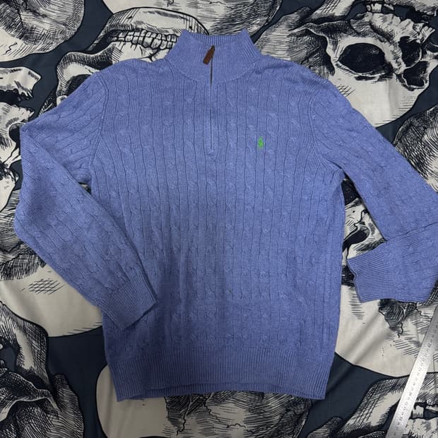 폴로 케이블 반집업니트 L사이즈