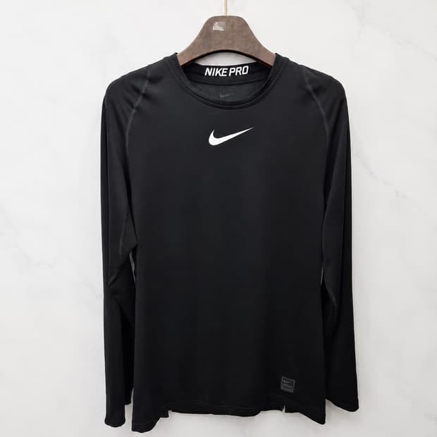 XL,105 )) NIKE PRO 나이키 프로 긴팔티셔츠! 블랙&화이트~