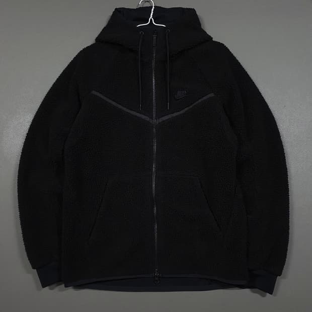 M) 나이키 NSW 윈드러너 테크팩 플리스 아이콘 쉐르파 후드집업 자켓