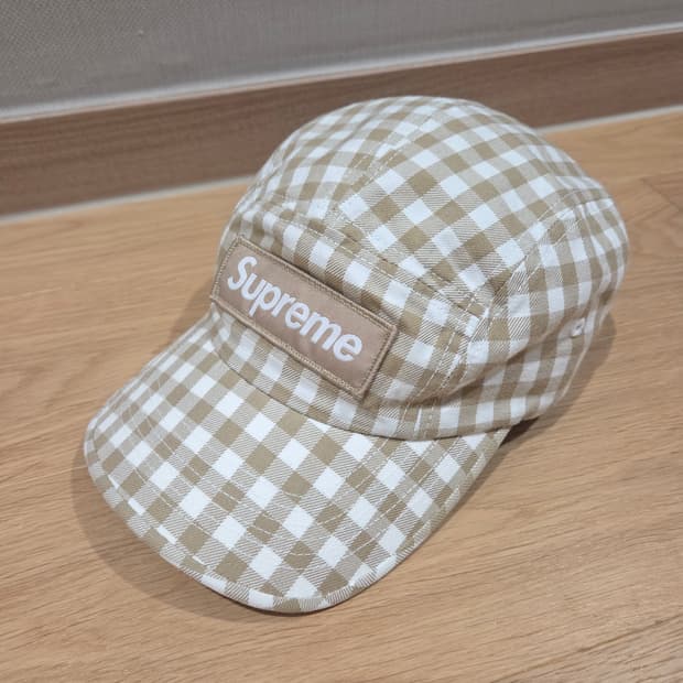 슈프림 23SS 깅엄 캠프캡 탄(Tan)