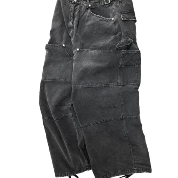[3] 논노드 더블니 커버 팬츠 빈티지 블랙