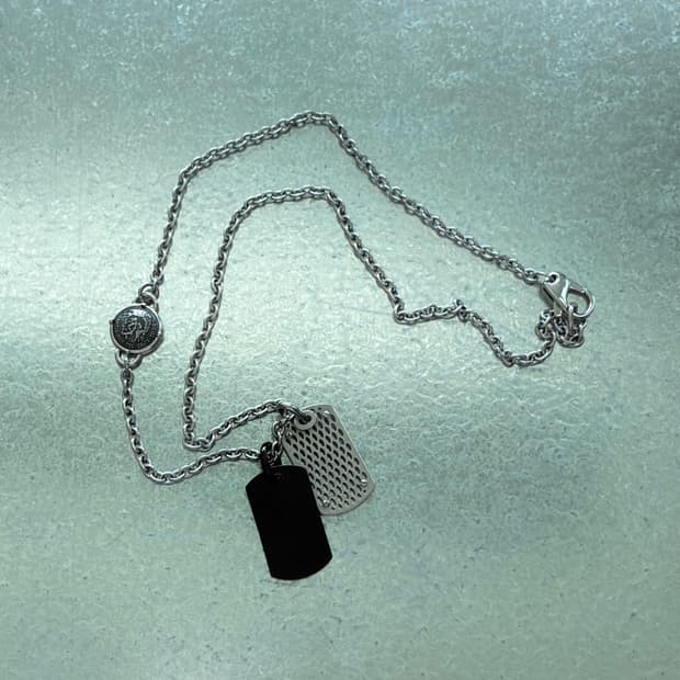 디젤 군번줄 실버 목걸이
