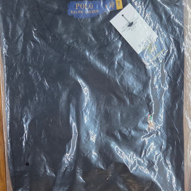 폴로 멀티포니 슬림핏 블랙 반팔티 L(새상품/정품)