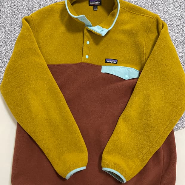 [XL] 파타고니아 신칠라 플리스 머스타드 투톤 브라운 아노락 풀오버