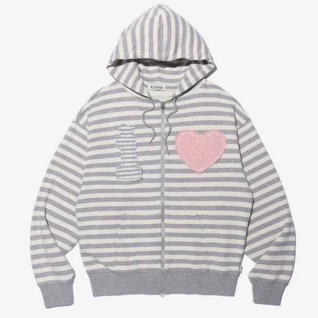 유희 후드집업 I LOVE APPLIQUE HOOD ZIP-UP