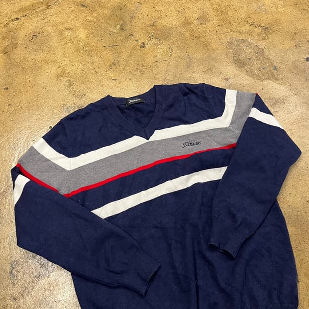 [정품/L] 타이틀리스트 V넥 니트 b17