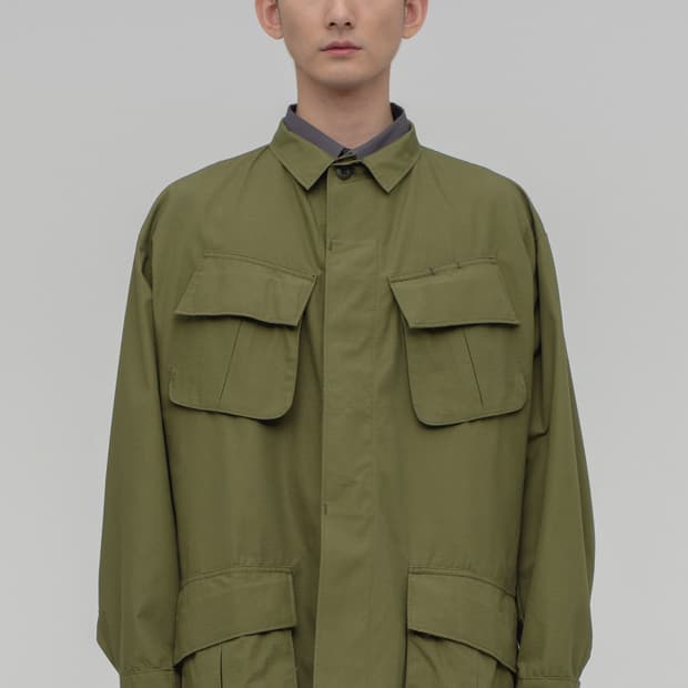 시오타 수빈코튼 퍼티그 밀리터리 자켓