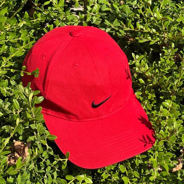 [F] 00s NIKE 나이키 레드 볼캡 모자 Korea made