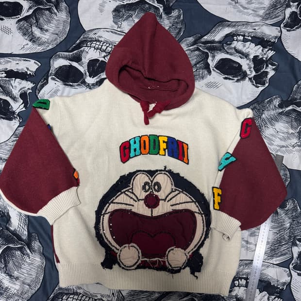 일본빈티지 도라에몽 니트후드티 프리사이즈