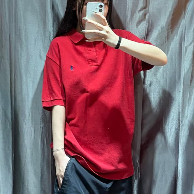 S 폴로랄프로렌 네이비 포니 레드 PK 반팔