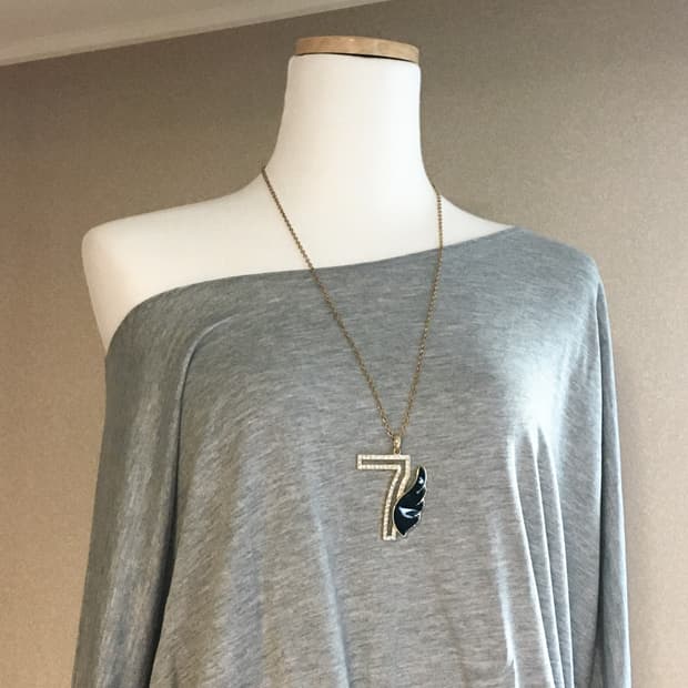 갸루펑크 날개7 골드목걸이