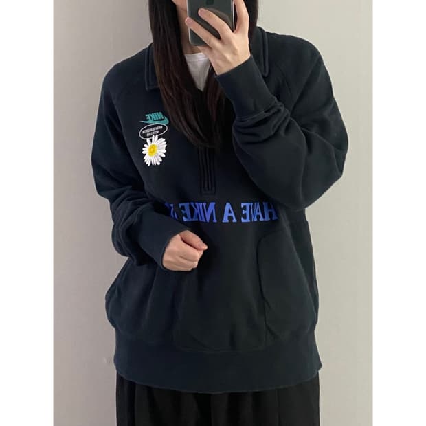 나이키 반집업 맨투맨