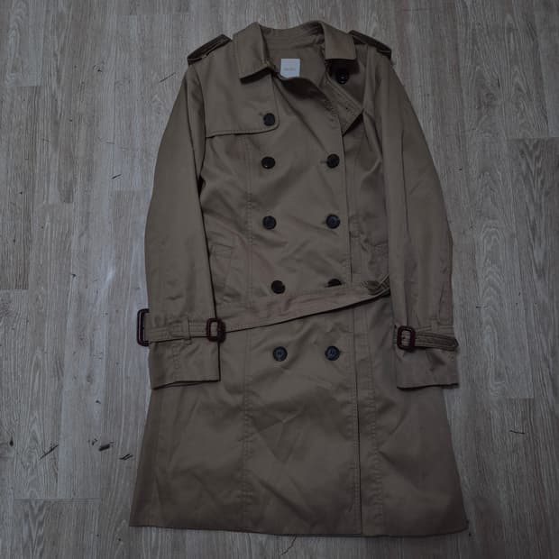 BCBG 비씨비지 여성 더플 더블 트렌치코트 55-66
