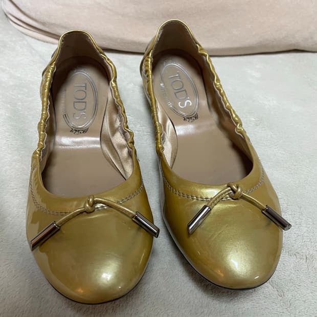 토즈 여성 플랫슈즈 골드 35½