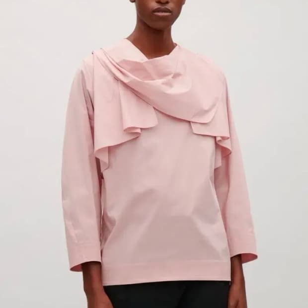 cos 드레이프 블라우스