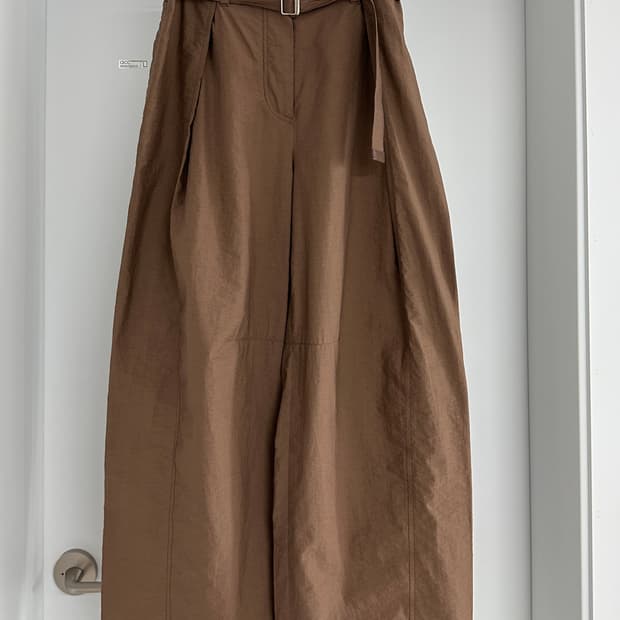 [시스템 / SYSTEM] 여성 브라운 와이드 팬츠