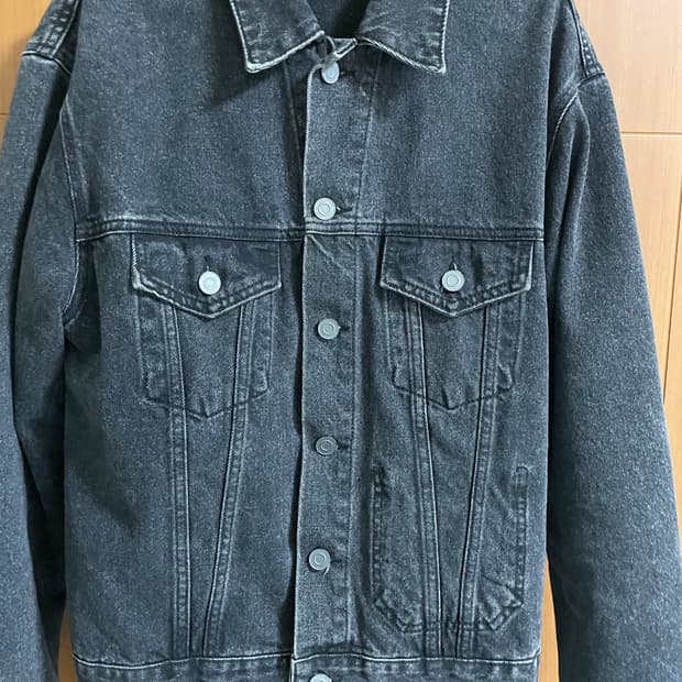 2001 SLOW WORKER DENIM WASH JACKET [BLAC