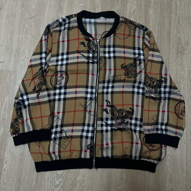 버버리 프로썸 노바체크 빅로고 집업 자켓 