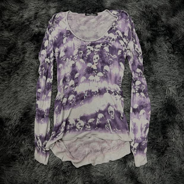 Hysteric Glamour 스컬 패턴 언발란스 니트